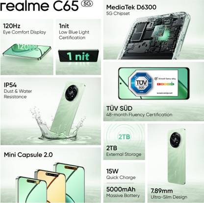 realme C65 5G (Feather Green, 64 GB)