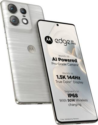 Motorola Edge 50 Pro 5G with 125W Charger (Moonlight Pearl, 256 GB)
