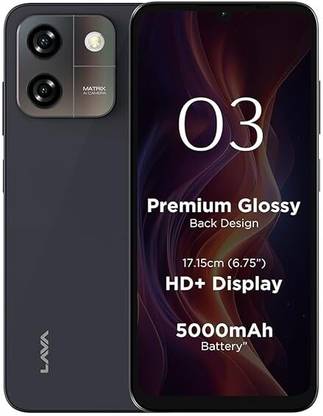 LAVA O3 (Glossy Black, 64 GB)