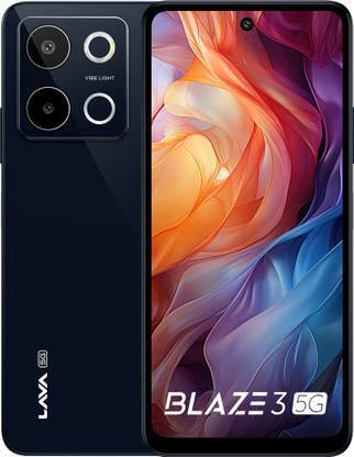 LAVA Blaze 3 5G (Glass Blue, 128 GB)