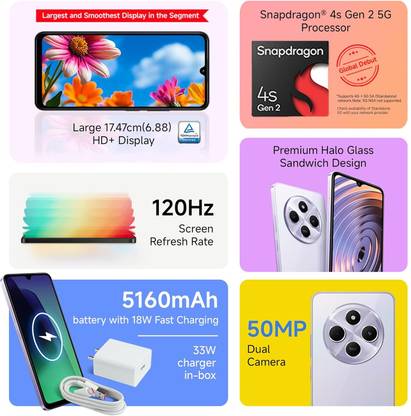 REDMI A4 5G only on Jio SIM (Sparkle Purple, 128 GB)