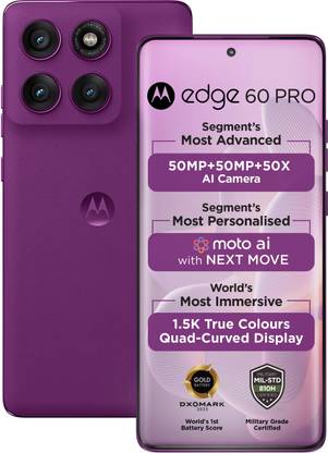 MOTOROLA Edge 60 Pro (Pantone Sparkling Grape, 512 GB)