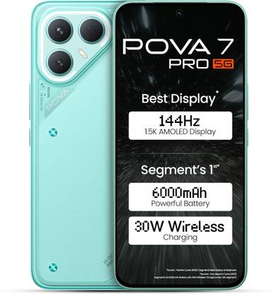 Tecno Pova 7 Pro 5G (Neon Cyan, 128 GB)