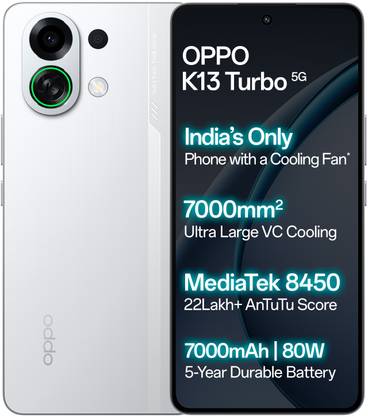OPPO K13 Turbo 5G (White Knight, 256 GB)  (8 GB RAM)