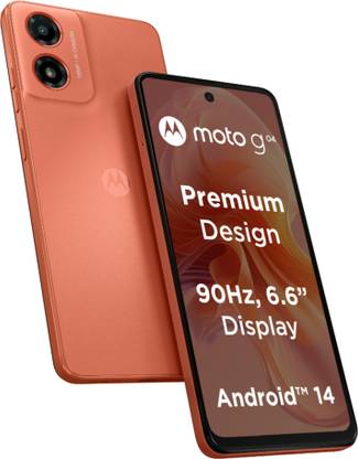 MOTOROLA G04 (Sunrise Orange, 128 GB)  (8 GB RAM) at Rs. 7999