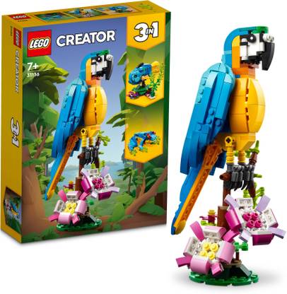 LEGO Creator 3-in-1 Exotic Parrot (253 Blocks) Model Building Kit