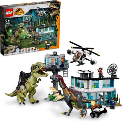 LEGO Jurassic World : Giganotosaurus & Therizinosaurus Attack (658 Blocks) Model Building Kit