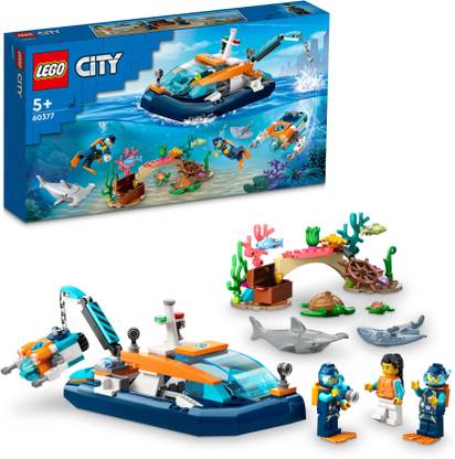 LEGO City Explorer Diving Boat (182 Blocks) Model Building Kit