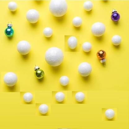 First Click Styrofoam Balls 0.2mm to 15mm 2500 pc Approx Pure White Model Building Kit