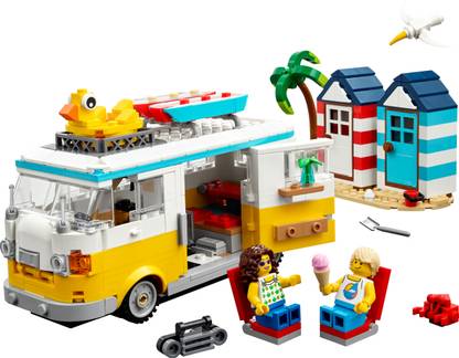 LEGO Creator 3-in-1 Beach Camper Van (556 Blocks) Model Building Kit