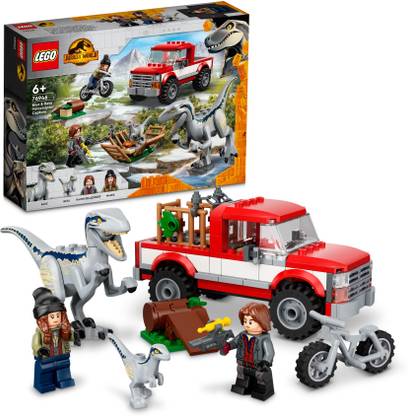 LEGO Jurassic World Blue & Beta Velociraptor Capture (181 Block) Model Building Kit