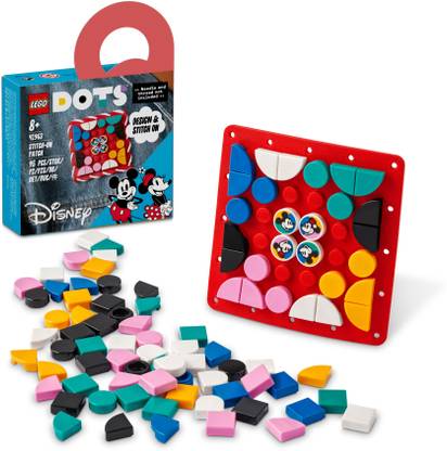 LEGO DOTS Mickey Mouse & Minnie Mouse Stitch-on Patch (95 Blocks) Model Building Kit