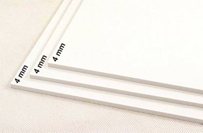 Trisha Enterprise 4 mm Sunboard(24x24inch)PVC Foam board-Pack of 4 for Aero-Modelling, Painting. Model Building Kit