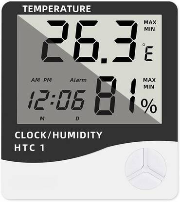 PARVLUXE HTC-1 Digital Clock with Temperature & Humidity Display HTC-1 Digital Clock with Temperature & Humidity Display All-in-One Digital Moisture Measurer