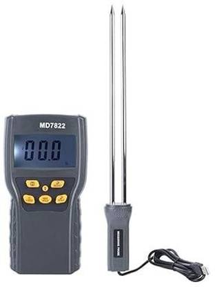 Real Instruments Grain Moisture Meter With Measuring Probe Accurate Measurement LCD Display For Wheat Paddy Rice Corn Feed Barley MD-7822 Pin-Type Digital Moisture Measurer