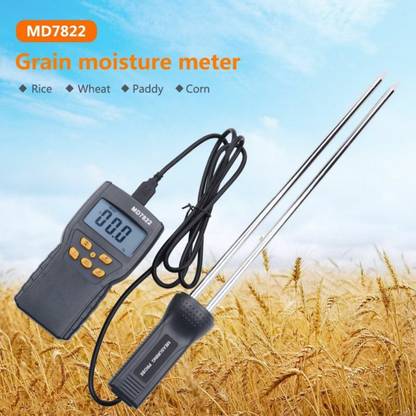 ACU-CHECK Moisture Meter Tester Digital Grain Moisture Meter, For Wheat, For Maize Paddy MD7822 Grain Moisture Meter For Wheat Rice Corn, Food, Paddy, Humidity Tester Pin-Type Digital Moisture Measurer