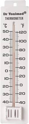 DR YONIMED Manual Room Temperature Thermometer -40 Deg C to 50 Deg. C Manual Room Thermometer For Indoor & Outdoor All-in-One Analog Moisture Measurer