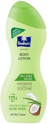 Parachute All Day Aloe Body Lotion for Women & Men, 100% Natural, 72h Moisturisation