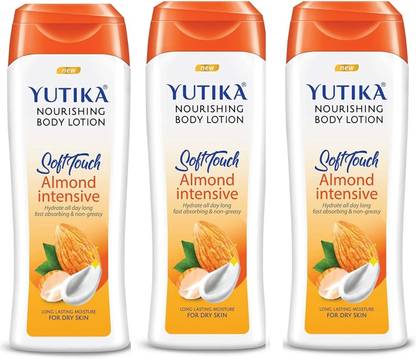 Yutika Body Lotion for Dry Skin With Natural Almond Oil (Pack Of 3)