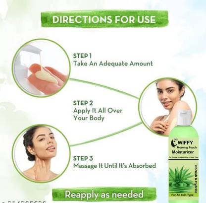Wiffy Moisturiser Lotion For Everyday Use for Dry Skin, Non irritant