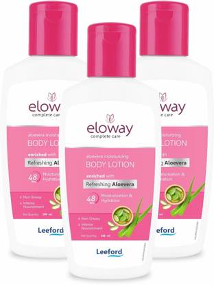 Eloway Aloe Vera Moisturizing Body Lotion 100ml Pack of 3