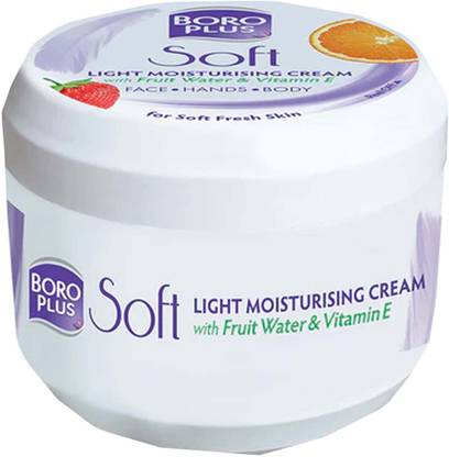 BOROPLUS Soft Light Moisturising Cream FOR SOFTEN & SMOOTH SKIN PACK OF - 100ml x 1