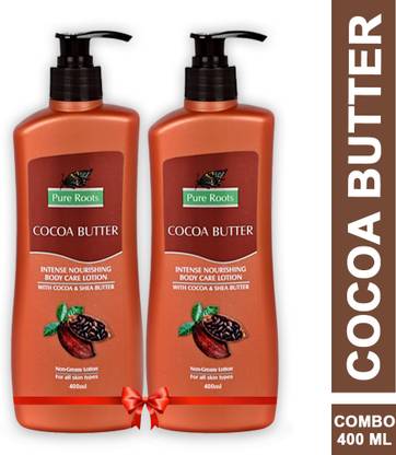 Pure Roots Cocoa Butter Body Care Lotion Pack Of 2 (400ml * 2)