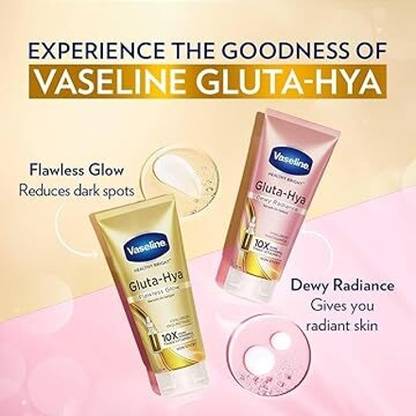 Vaseline Gluta-Hya Dewy Radiance + Gluta-Hya Flawless Glow 70ml each