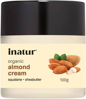 inatur Organic Almond Cream | Intense Face and Body Moisturiser with Shea Butter