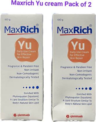 Glenmark Maxrich Yu Daily use Cream for Effective Skin Repair 100+100gm (200gm)