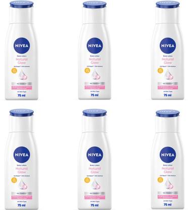 NIVEA NATURAL GLOW BODY LOTION 75 ML ( PACK OF 6 )