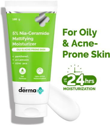 The Derma Co 5% Nia-Ceramide Mattifying Moisturizer | 5% Niacinamide, 2% Ceramide