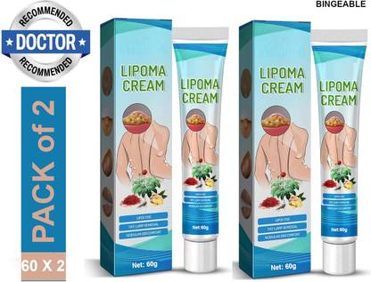 Bingeable Ayurvedic Fat Lump Treatment Cream Pack of 2 (60g each) for Lipomas