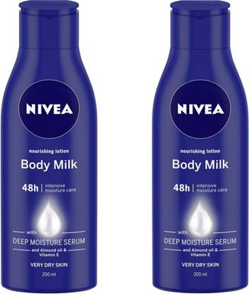 NIVEA Body Milk Body Lotion 200 ML (Pack Of 2)