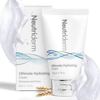 Neutriderm Ultimate Hydrating Moisturizer Face Cream with Vitamin E, Rice & Wheat Protein