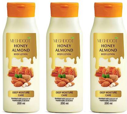 MEGHDOOT Honey Almond Body Lotion for Winter Deep Moisture Care Soft and Glowing Skin