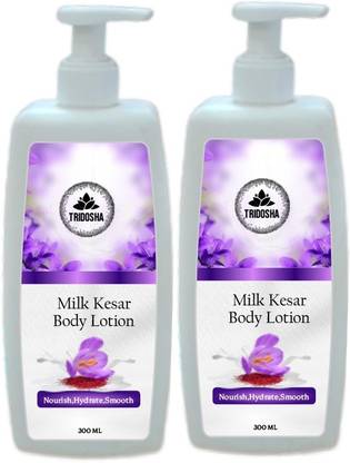 Tridosha Herbal Body Lotion | Milk Kesar Body Lotion Soft and Glowing Skin