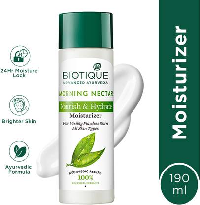BIOTIQUE Morning Nectar Flawless Skin Moisturizer | 24H Deep Moisture