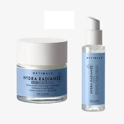Oriflame Sweden optimals hydra radiance day cream & serum combo pack ( pack of 2 )