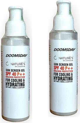 DOOMSDAY OLNATURES SUN SCREEN GEL UVA/UVB PROTECTION PACK OF 2