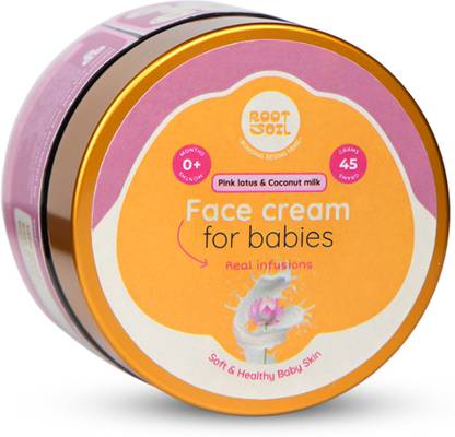 Root and Soil Pink Lotus & Coconut milk Face cream for babies - 45 g