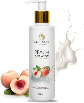 BIRCH & LILY Intensive Hydration Peach Body Lotion for Dry Skin | Enriched with Vitamin E
