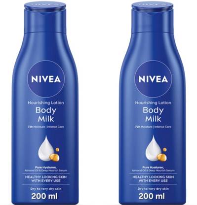 NIVEA BODY MILK BODY LOTION 200 ML ( PACK OF 2 )