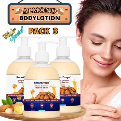 smartdrops Body Lotion for Smooth Skin with Richness of Honey and Almond for Deep Hydration
