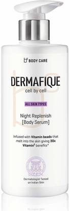 Dermafique Night Replenish Body Serum, Body Lotion for All Skin Types (300 ml)