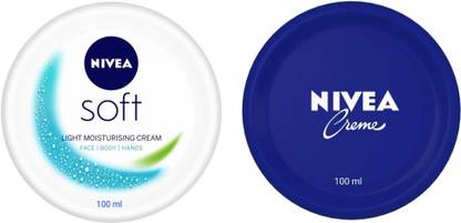NIVEA Soft Moisturising Cream 100 ML & Creme 100 ML