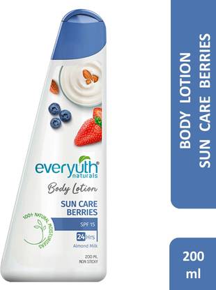 Everyuth Naturals Body Lotion with Sun Care Berries|SPF 15|24 hr Moisturization|Non-sticky