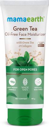 Mamaearth Green Tea Oil-Free Face Moisturizer with Green Tea & Collagen for Open Pores
