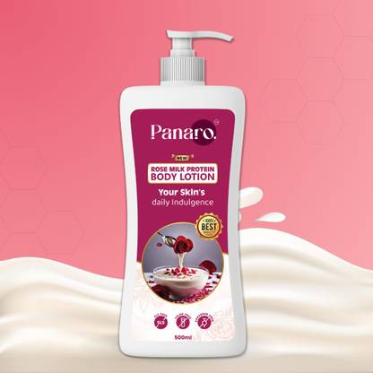 PANARO Rose Milk Body lotion with Rose Extract,Deep Moisturizing with Instant Hydration
