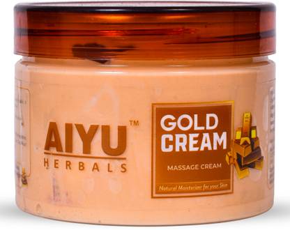 AIYU HERBALS Gold Cream Hydrating Face & Body Lotion with Rose Oil for Glowing Skin